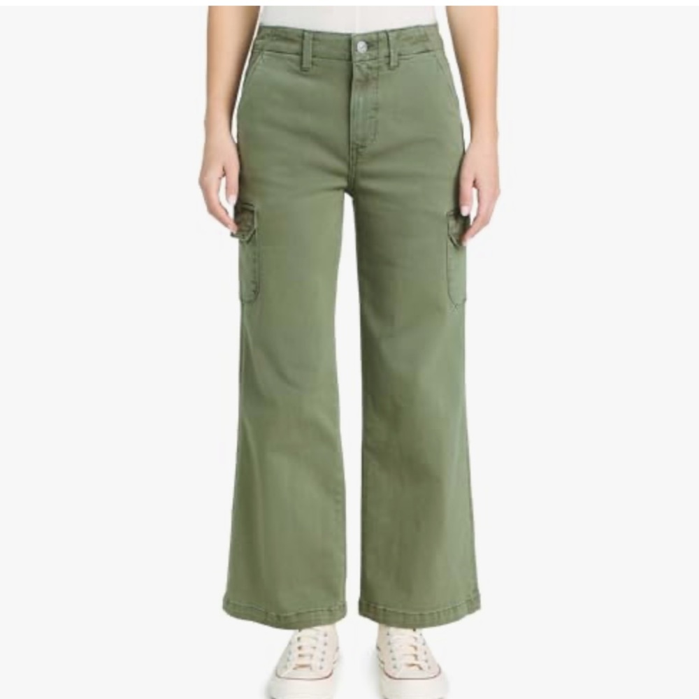 Paige Carly Green Cargo Pants